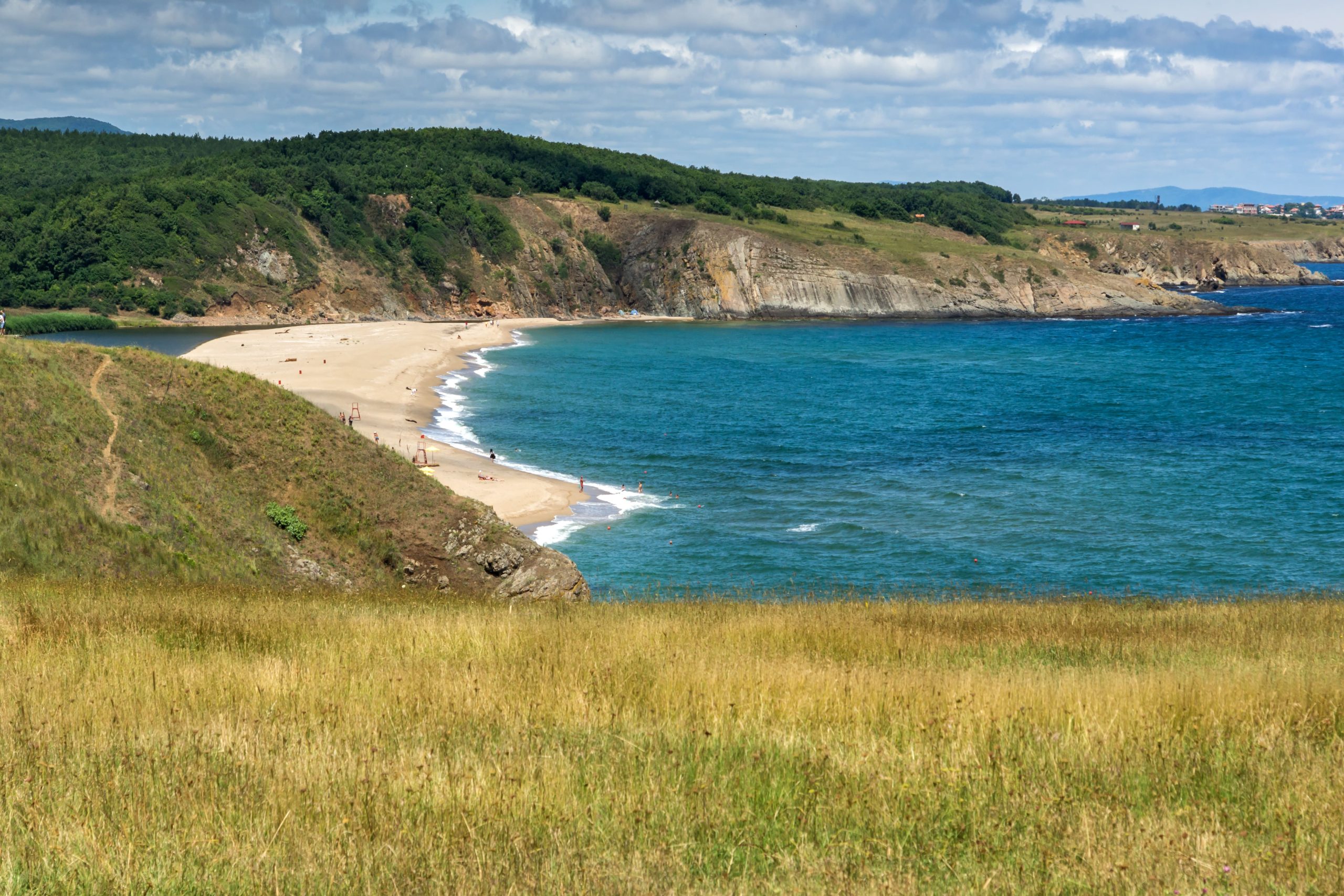 Plage dans la région de Burgas aux alentour de la rivière Veleka