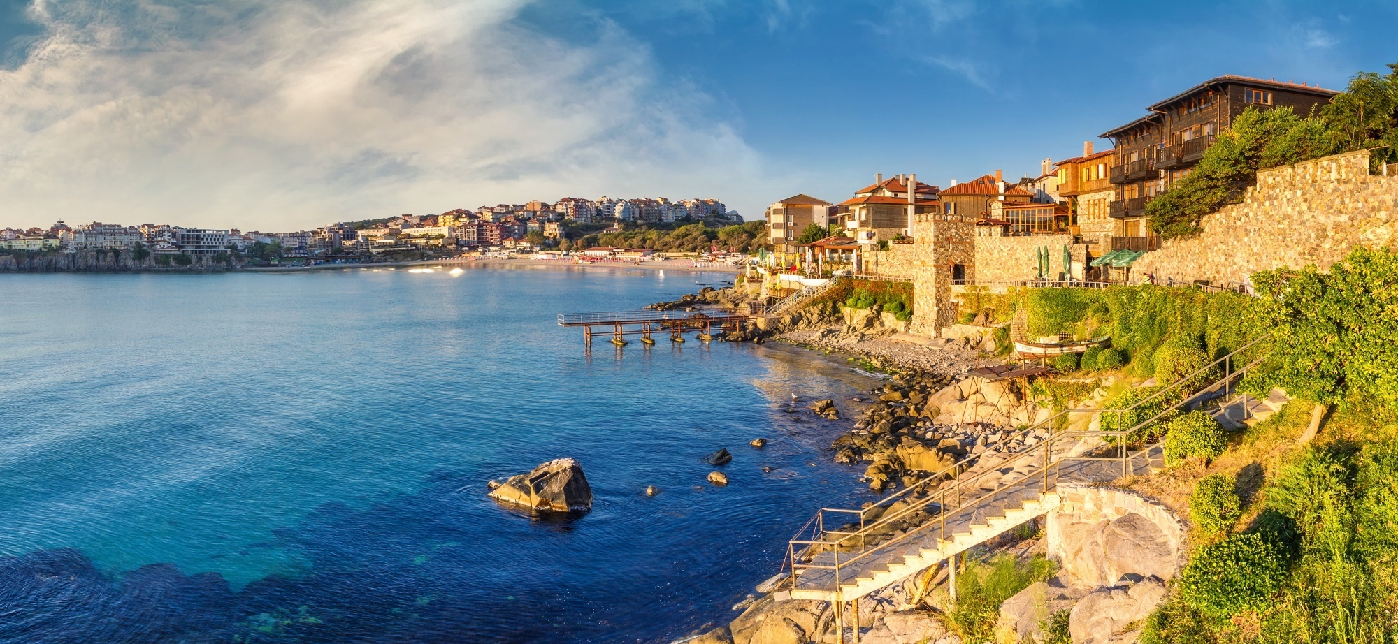 Front de mer de Sozopol en Bulgarie