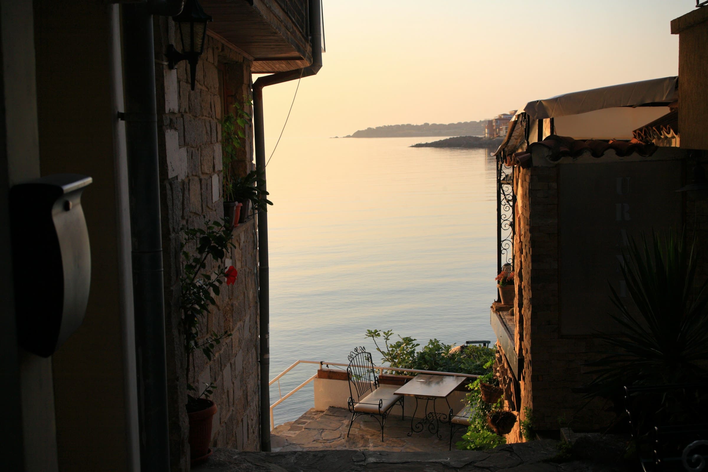 vue sur la mer à Sozopol en Bulgarie